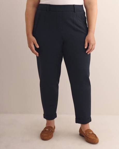 Responsible, Petite, Essential Ponte de Roma Tapered-Leg Pant