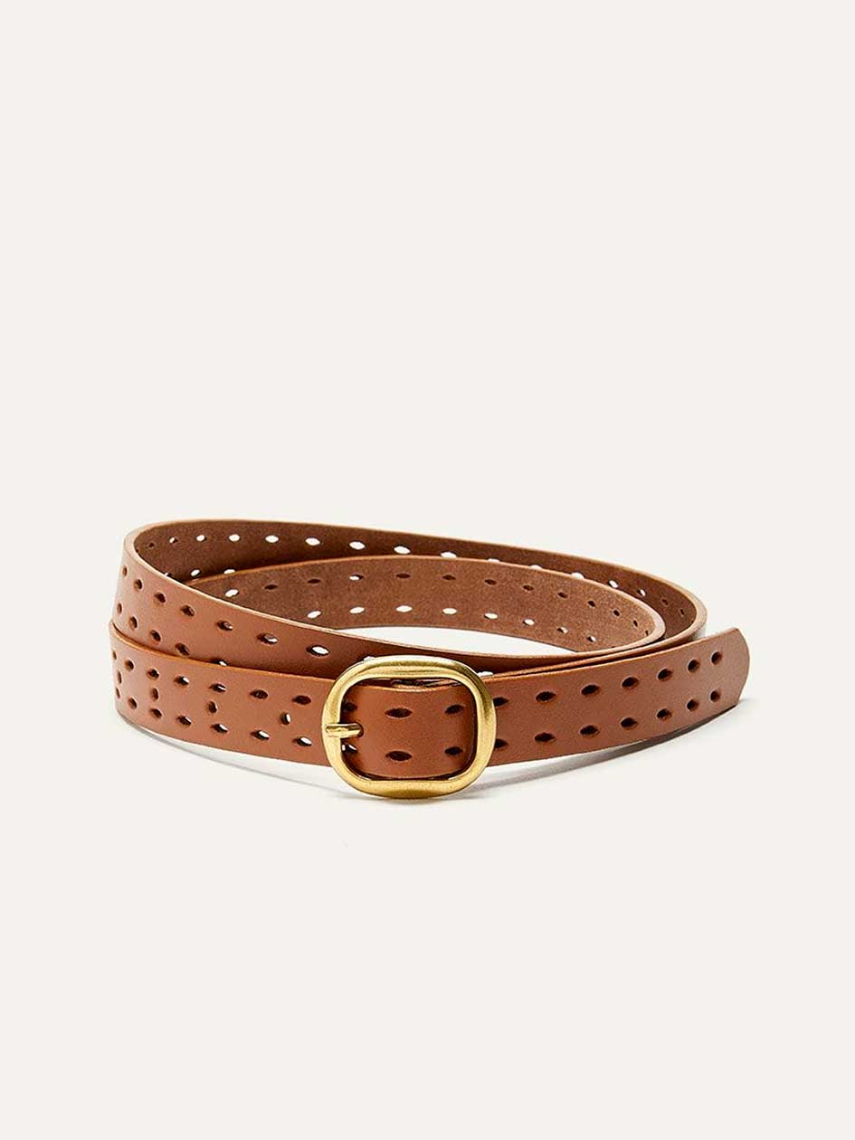 Double Perforated Leather Belt | Penningtons