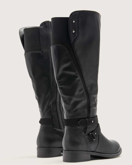 Extra Wide Width Curved Elastic Tall Boots - Addition Elle