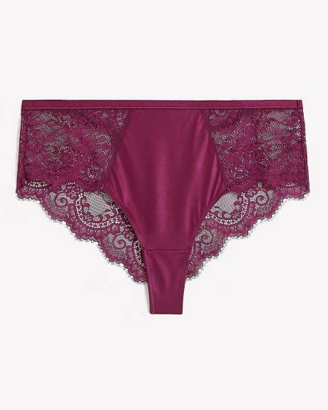 Cheeky Brief with Lace and Peekaboo Strings - Déesse Collection