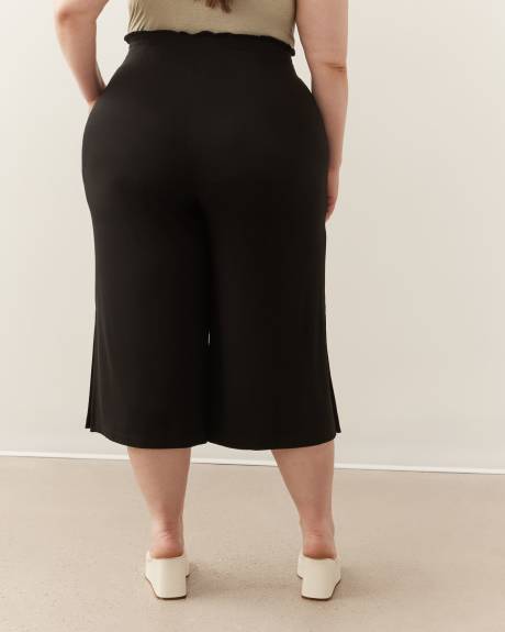 Responsible, Black Knit Gaucho Pant