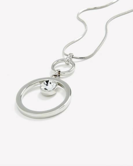 Long Necklace with Ring Pendant