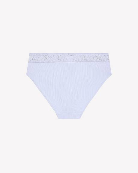 High-Cut Ribbed Knit Brief - ti Voglio