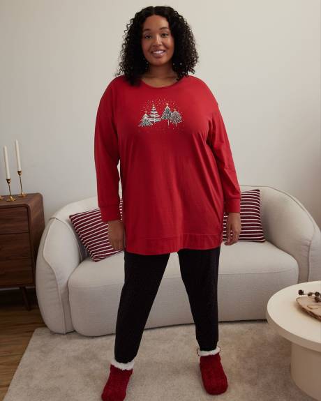 Snowy Tree Tunic and Legging Pyjama Set - ti Voglio