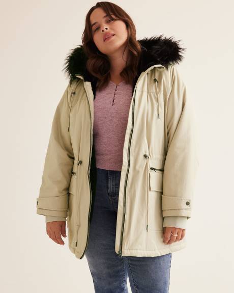 Responsible, Lined Parka Jacket with Removable Hood
