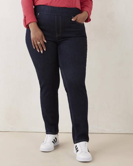 Petite, jeans à jambe droite coupe ingénieuse - d/c JEANS