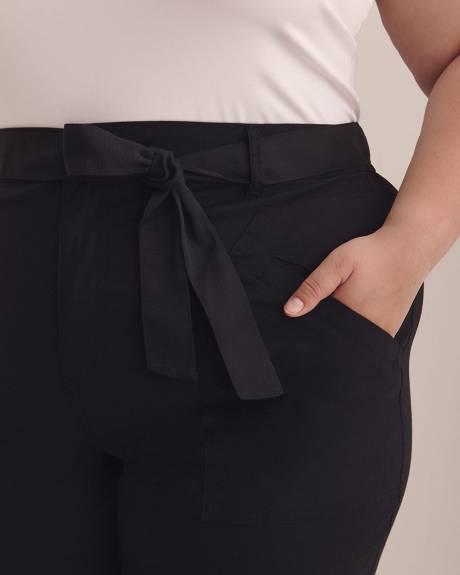 Pantalon écourté en coton à jambe ballon
