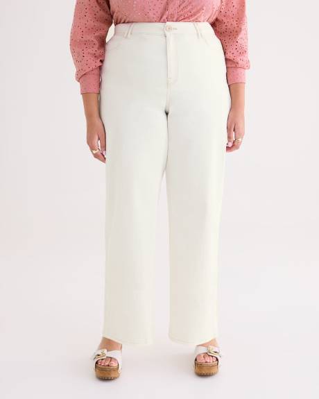 Jean blanc à jambe large coupe galbée, tissu responsable - d/C JEANS
