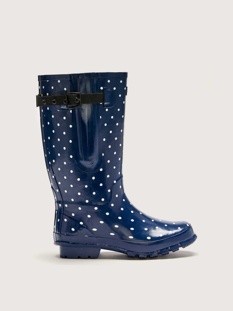 Extra Wide Calf Polka Dot Rain Boot Jileon Penningtons