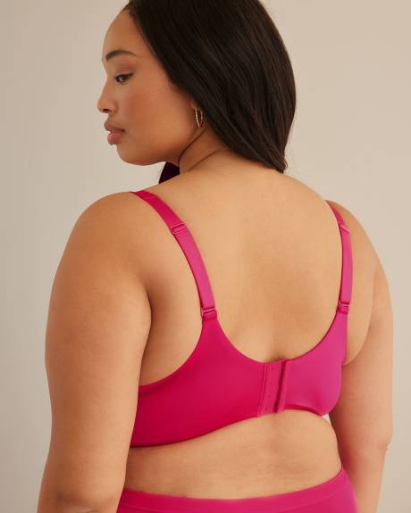 Solid Contour Underwire T-Shirt Bra with Lace Trims - Déesse Collection