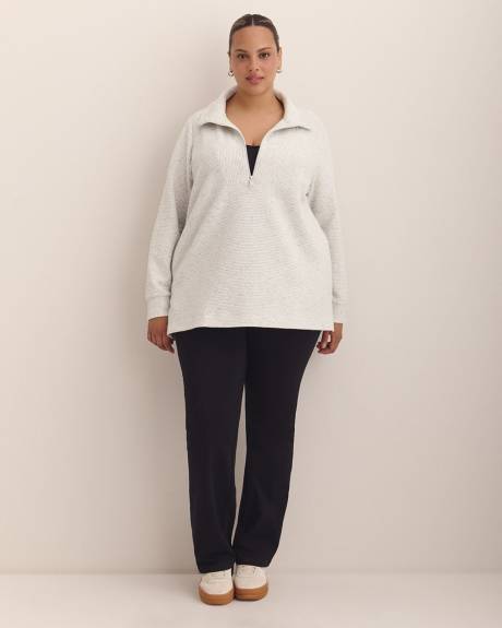 Heather Gray Half-Zip Ottoman Tunic Sweatshirt - Active Zone