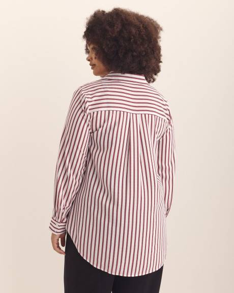 Dobby Buttoned Down Tunic Shirt