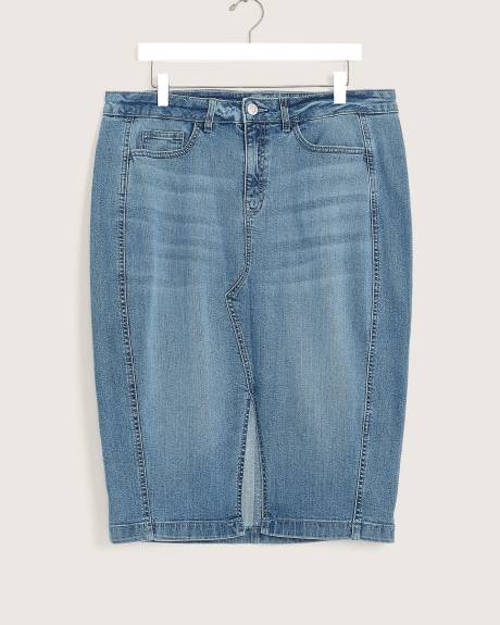 Responsible, Curvy-Fit, Denim Midi Skirt - Addition Elle