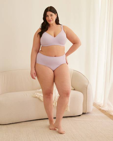 Solid Microfibre and Pointelle Brief with Bow - ti Voglio