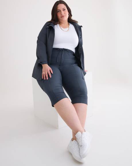 Cotton Capri with Ribbed Waistband