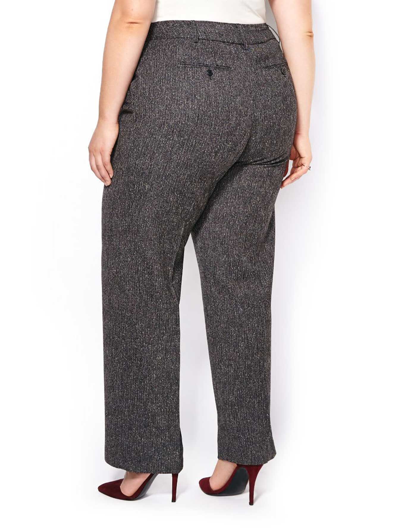 Curvy Fit Tweed Wide Leg Pant Penningtons