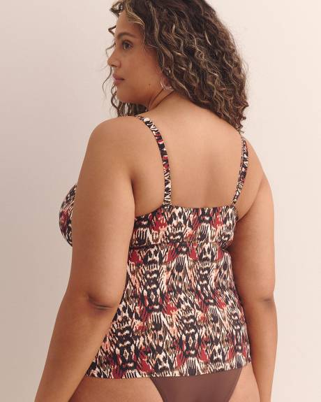 Plunge A-Line Tankini Top with Ring Details