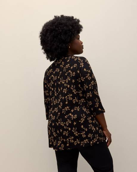 Haut long en tricot avec col en V à détail croisé