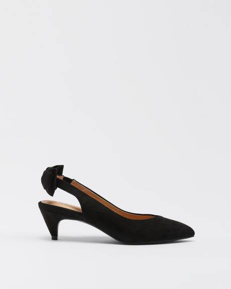 Extra Wide Width, Sling Back Bow Pump