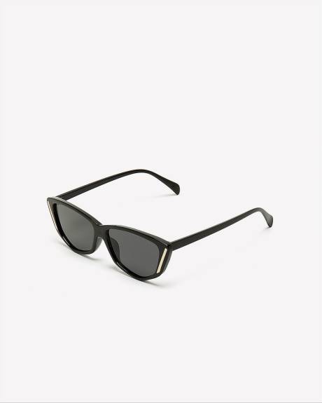 Lunettes de soleil oeil-de-chat en plastique et métal