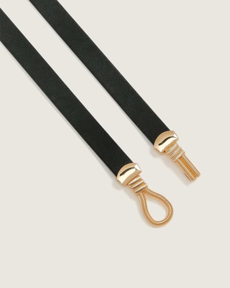 Waist Belt With Back Elastic And Hook Closure - In Every Story