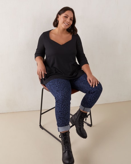 3/4-Sleeve Sweetheart Top - Addition Elle