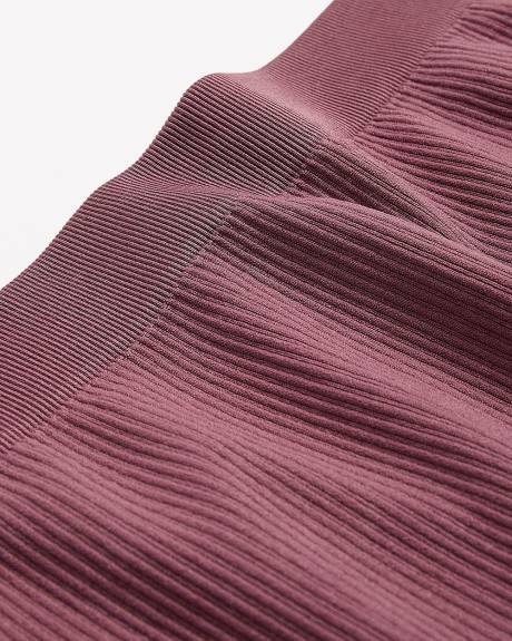 Purple Seamless Ribbed Knit Boyshort - ti Voglio