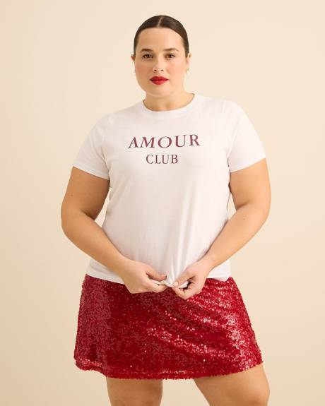 Crewneck Tee with Love Print - PENN. Essentials