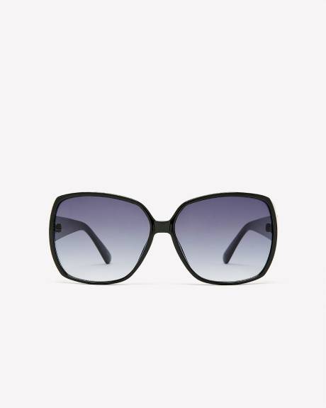 Lunettes de soleil Wayfarer avec brillants sur les branches