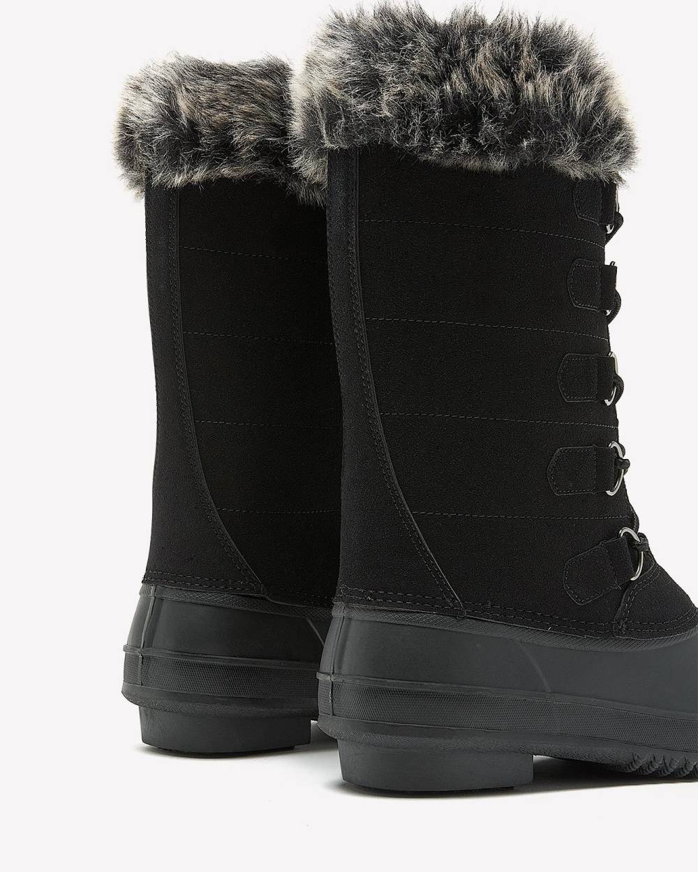 Extra Wide Width, Water-Resistant Winter Boot with Faux-Fur Trim