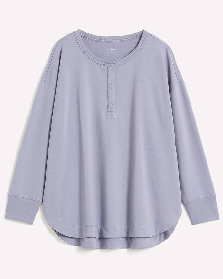 Pull molletonné à col Henley - Active Zone
