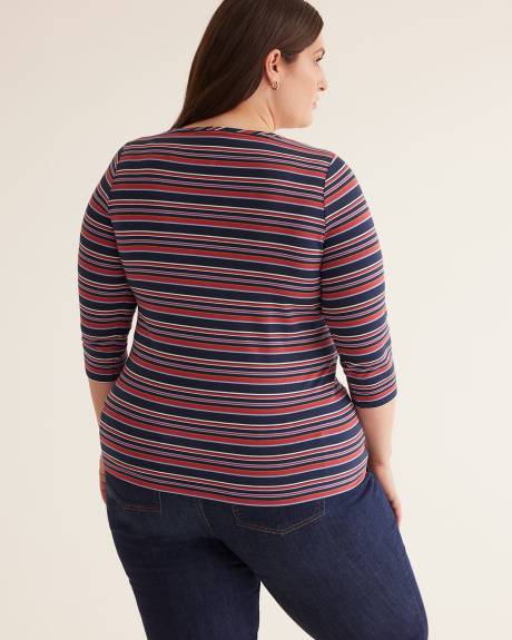 Silhouette-Fit Scooped Neck T-Shirt - PENN. Essentials