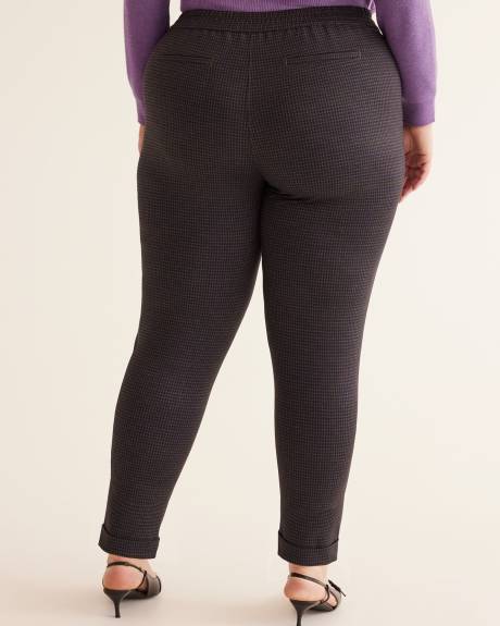 Pantalon carreauté essentiel en pointe de Rome à jambe fuselée