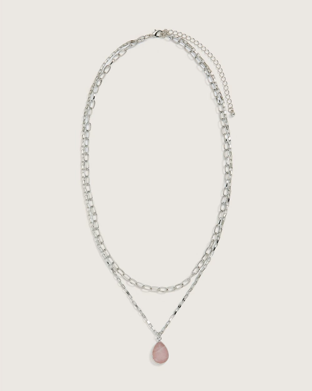 Layered Necklace with Teardrop Stone Pendant Penningtons