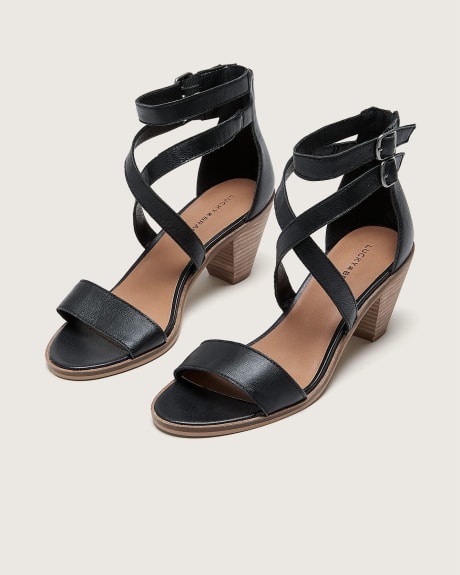 Regular Width, Leather Sandals with Crisscross Straps - Lucky Brand