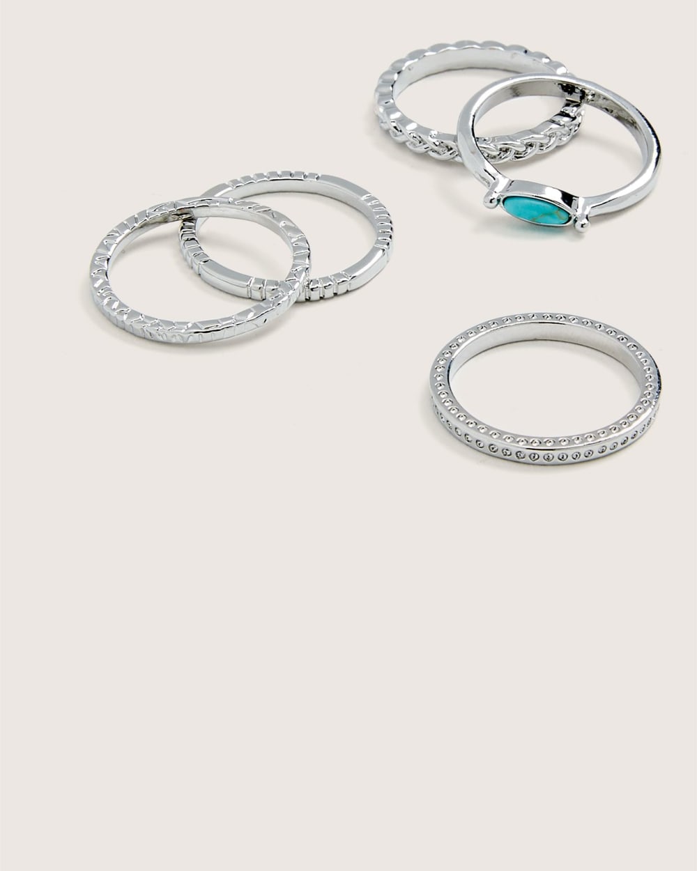 Assorted Silver Rings, Set of 5 Penningtons