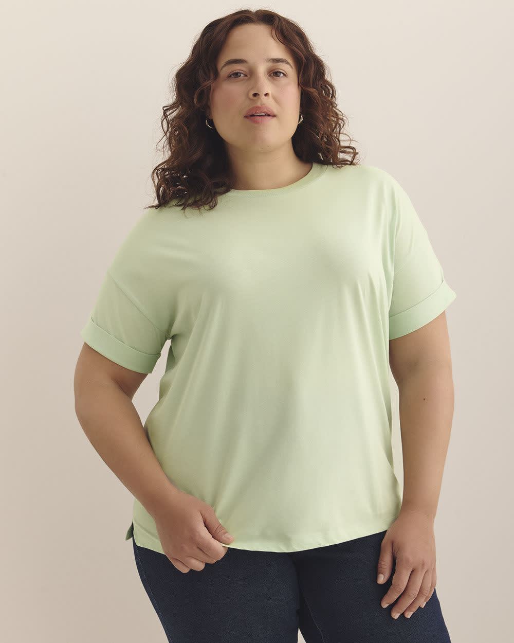 Boxy Short-Sleeve Crewneck T-Shirt - PENN. Essentials
