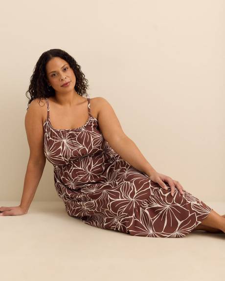 Responsible, Scoopneck Maxi Dress With Smocking at Waist