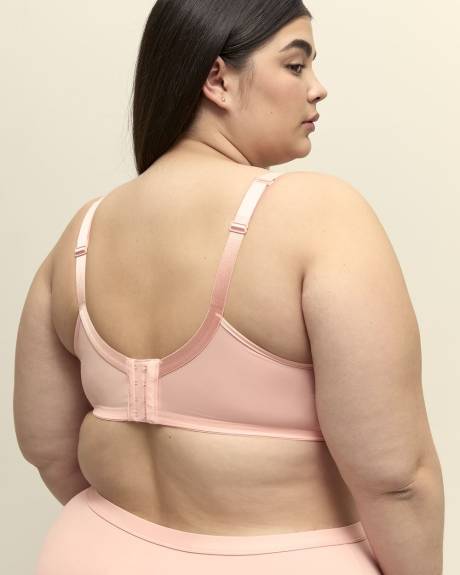 Pink Striped Contour Underwire T-Shirt Bra with Lace Trim - Déesse Collection