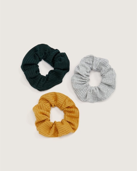 Ribbed Scrunchies, Set of 3 - Active Zone