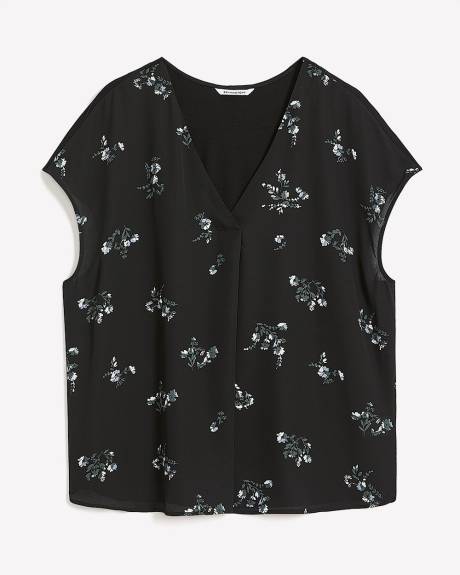 Responsible, Cap-Sleeve V-Neck Blouse