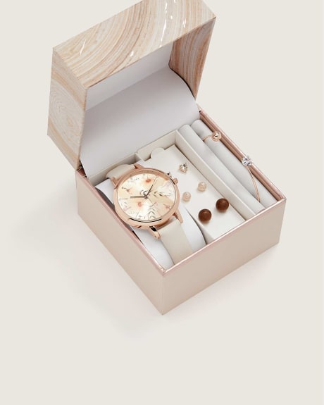 Watch Gift Set, Pink/Rose Gold - In Every Story