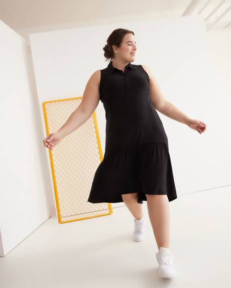 Sleeveless Polo Midi Dress - Active Zone