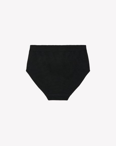 Black Striped Seamless Brief - ti Voglio