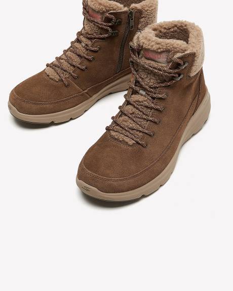 Wide Width, Sherpa-Lined Lace-Up Hiking Boots - Skechers
