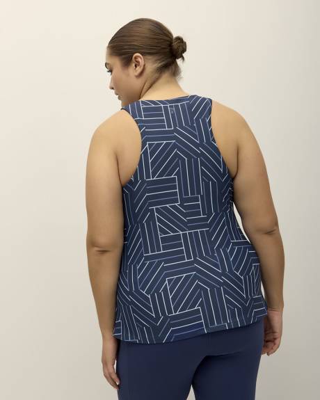 Patch Striped Racer Back Training Tank Top - Active Zone