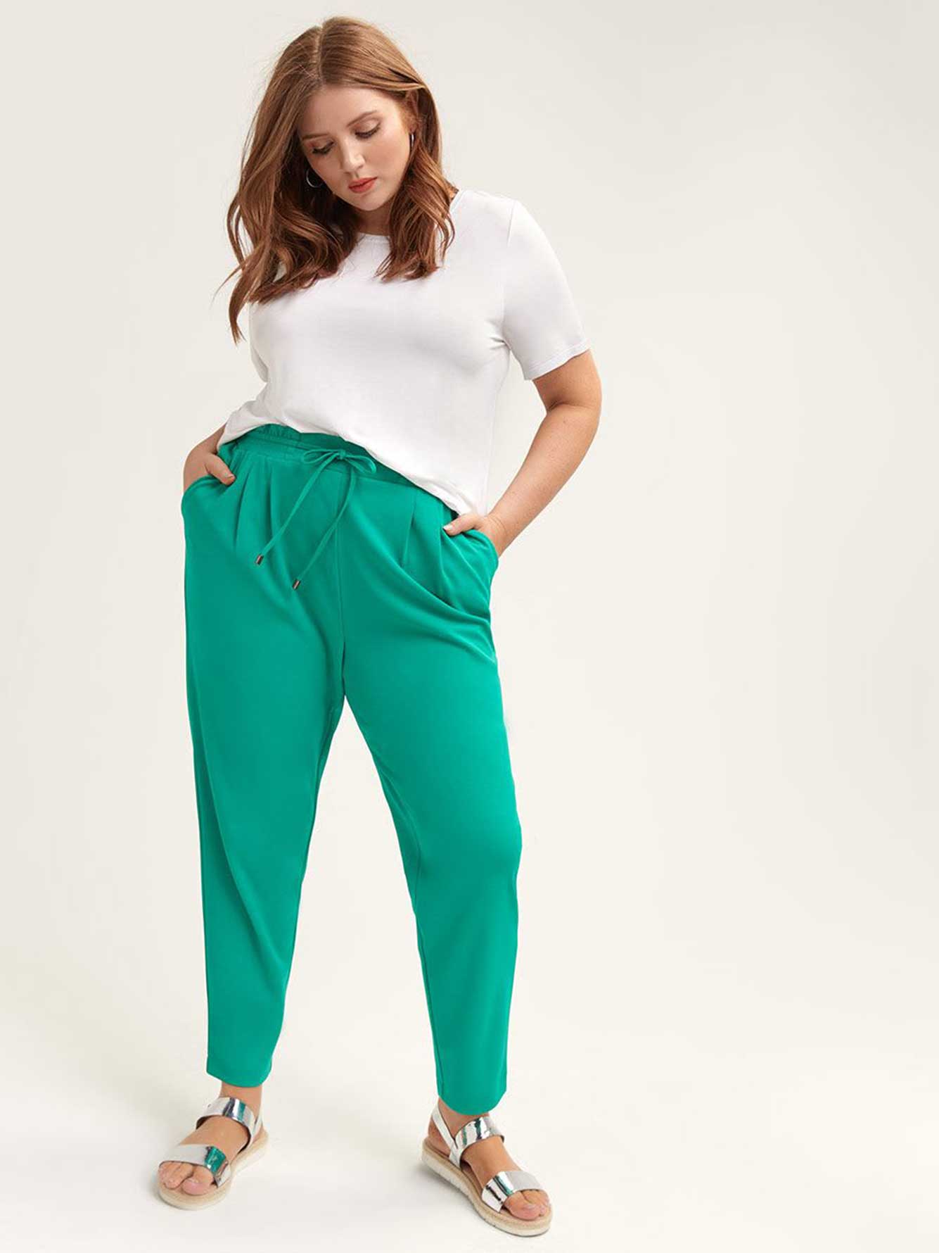 Pull-On Ankle Pant with Smocked Waist | Penningtons