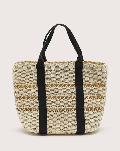 Straw Tote Beach Bag