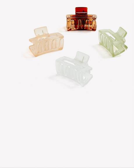 Mini Square Hair Claws, Set of 4