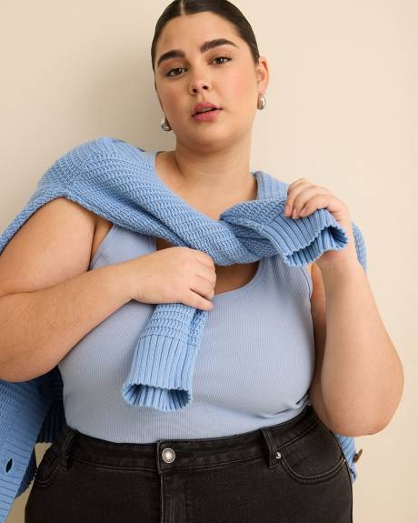 Camisole en tricot c&ocirc;tel&eacute; et col d&eacute;gag&eacute; - Essentiels PENN.